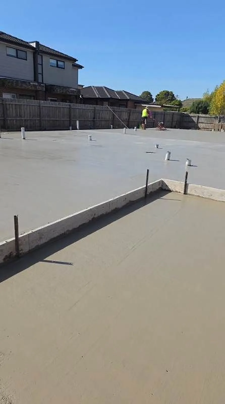 House slab poured and finished in a new estate